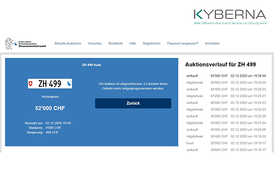 KYBERNA Versteigerungsplattform KYBERNA Versteigerungsplattform